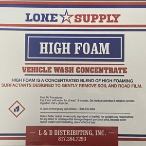 Bottle of Lone Supply High Foam vehicle wash concentrate.