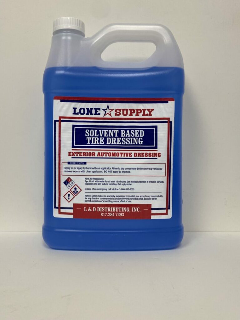Blue container of Lone Star Supply vent rust remover liquid.