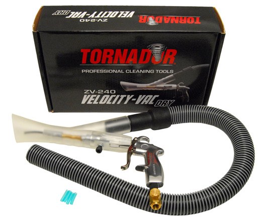 Tornador professional cleaning tool with hose and nozzle attachments.