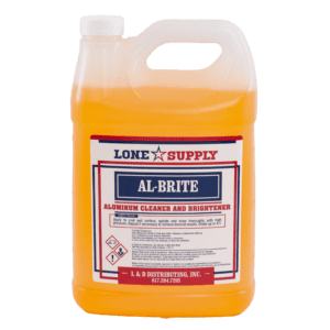 A large container of Lone Star Al Brite cleaning solution.
