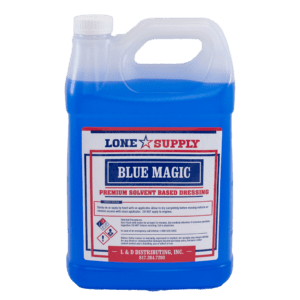 A blue liquid container labeled Blue Magic by Lone Star Supply.