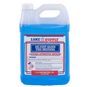 Bottle of Lone Star Supply blue liquid detergent with handle and label.