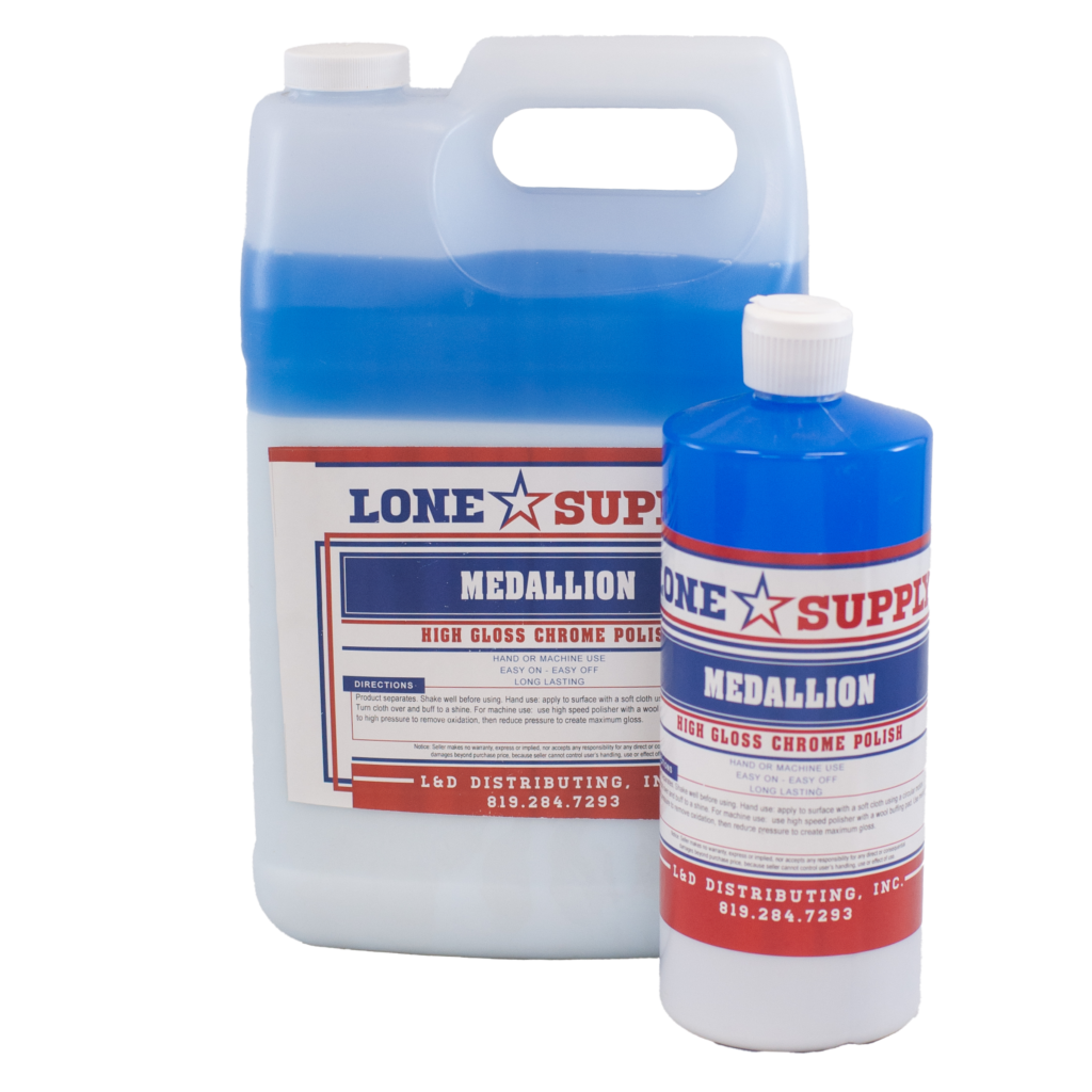 Two containers of Lonex Sup Medallion detergent with red and blue labels.