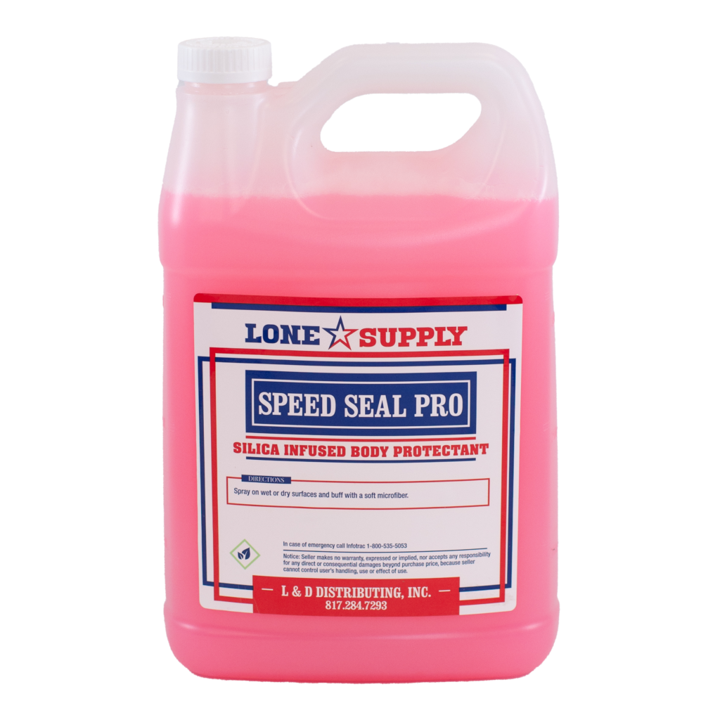 A container of Lone Supper Speed Seal Pro, a pink liquid product.