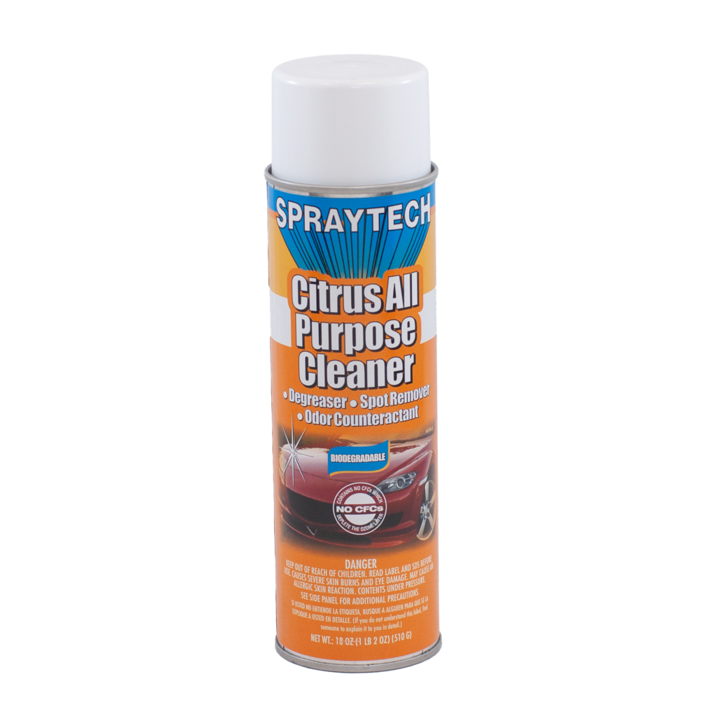 Aerosol can of Citrus All Purpose Cleaner by Spraytech.