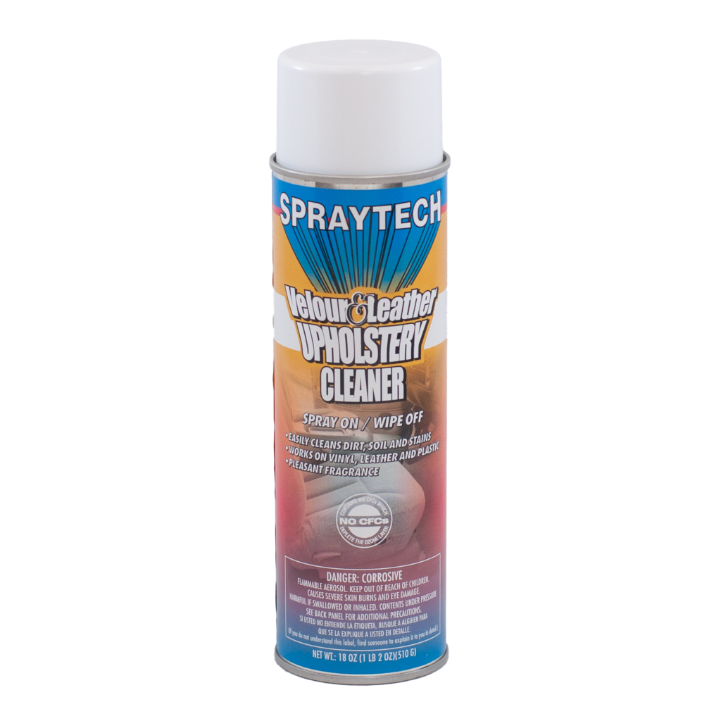 A can of Spraytech sprayable mold and mildew cleaner.