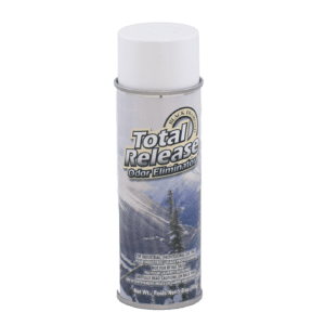 A white aerosol spray can labeled "Torn & Bleach."