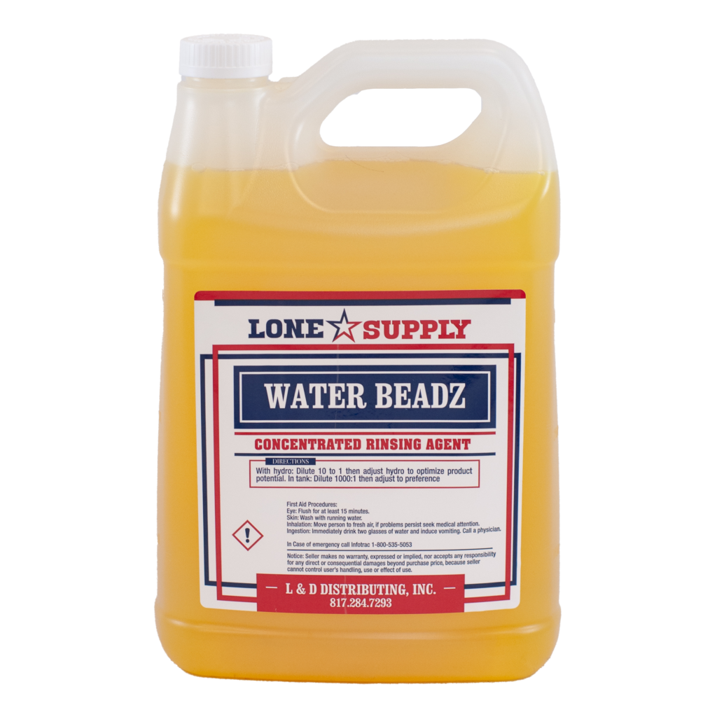 Container of Lone Star Water Beads refill solution.