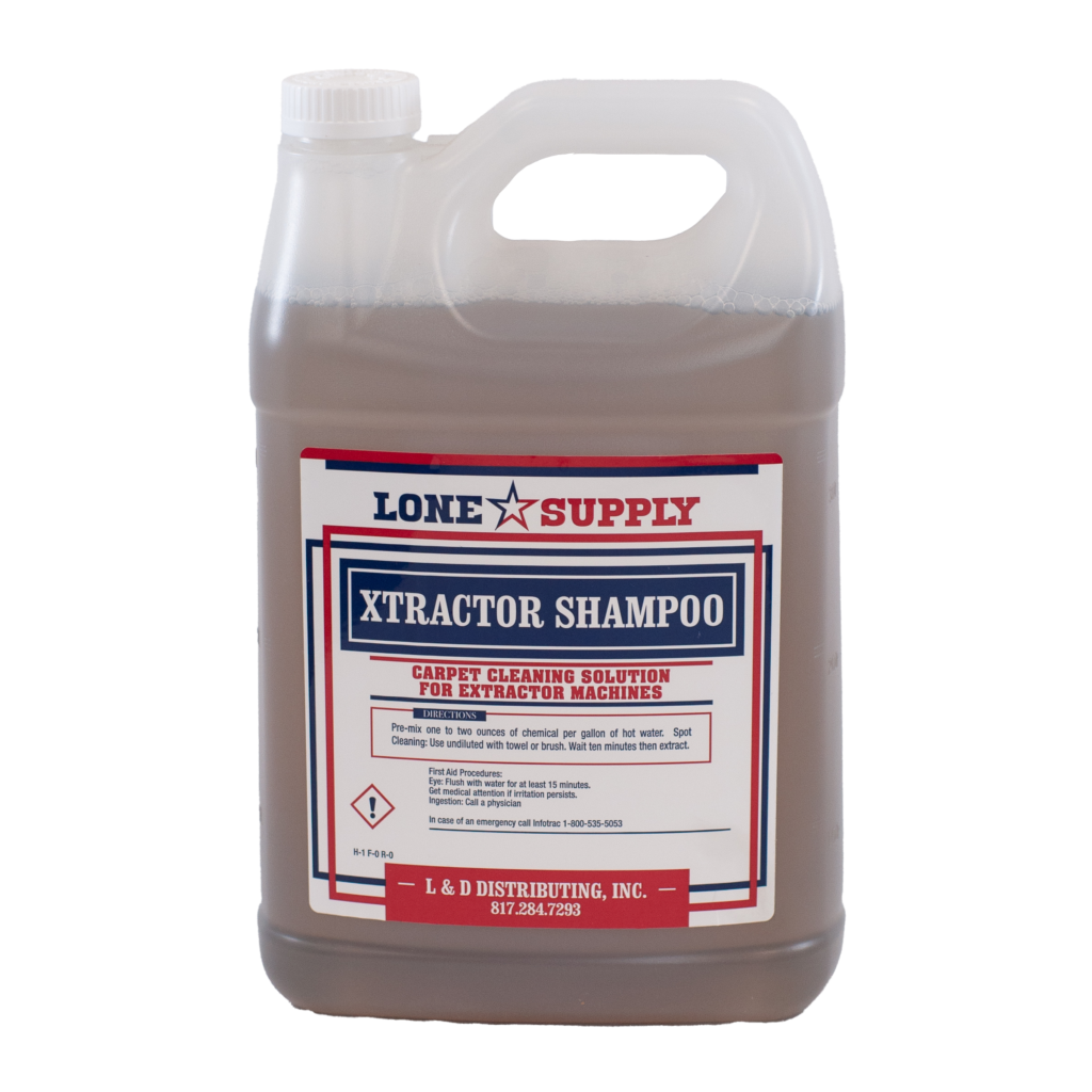 A gallon jug of Lone Star Supply Tractor Shampoo.