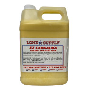 A yellow container of Lone Star Supply EZ Granular cleaner.