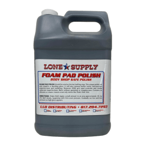 A gallon container of foam pad polish from Lone Supply.