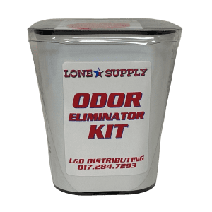 A Lone Star Odor Eliminator Kit container.